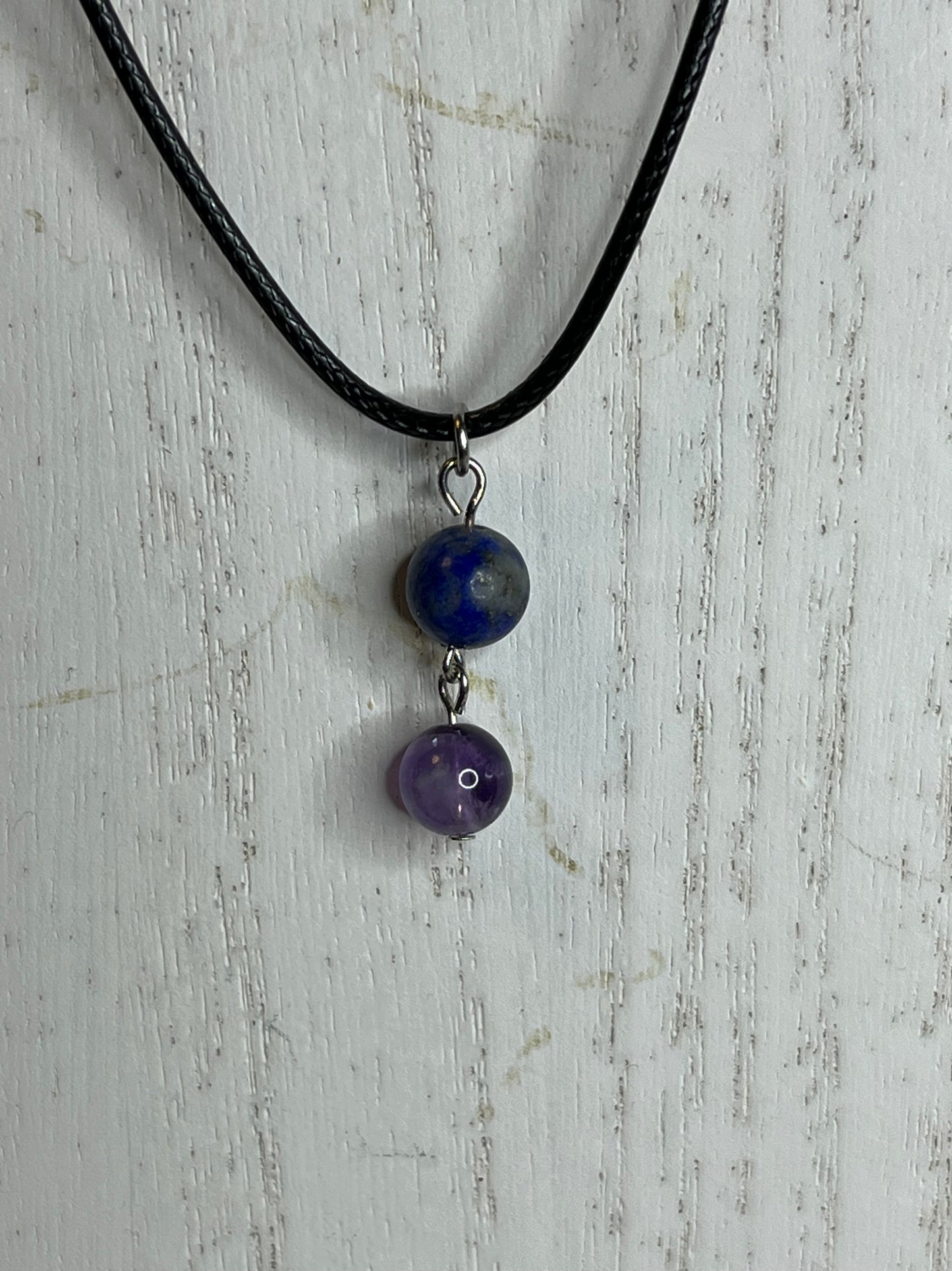 Lapis Lazuli and Amethyst pendant