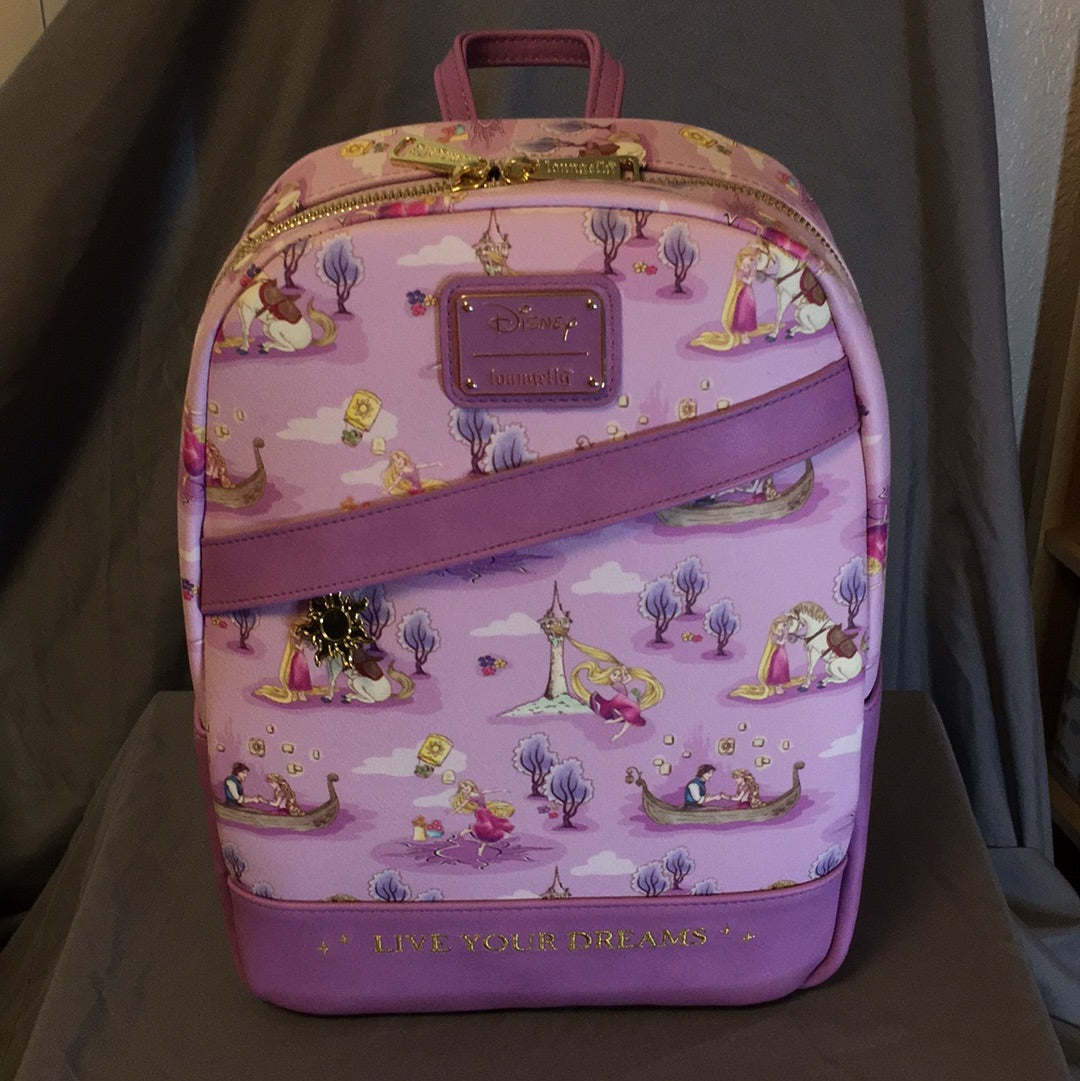 Loungefly- Tangled Scenes Mini Backpack