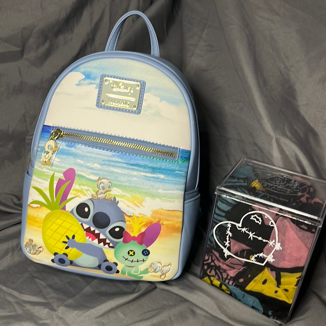 Loungefly - Stitch with Scrump and Ducklings Beach Mini Backpack
