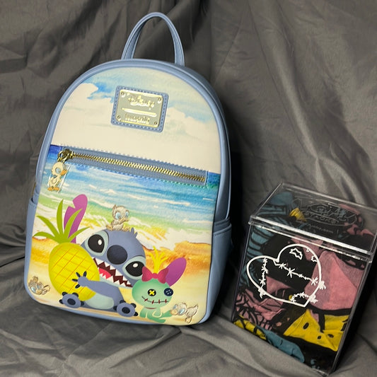 Loungefly - Stitch with Scrump and Ducklings Beach Mini Backpack