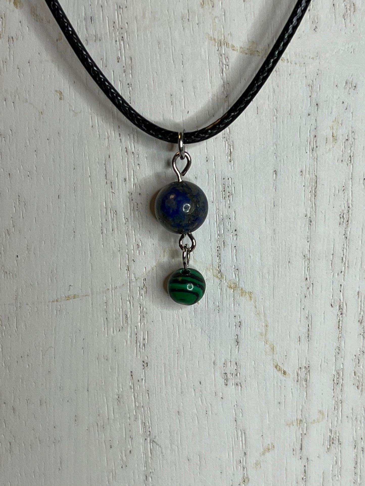 Lapis Lazuli and Malachite Pendant