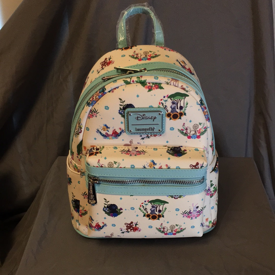 disney princesses floral mini backpack Loungefly