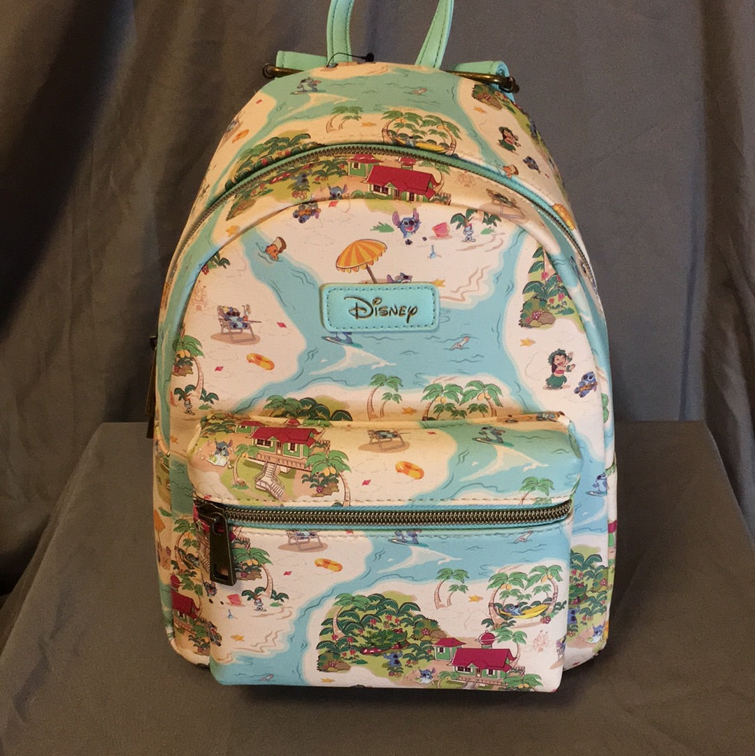 Loungefly - Lilo and Stitch Map Mini Backpack