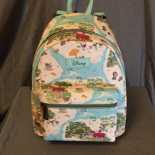 Loungefly - Lilo and Stitch Map Mini Backpack