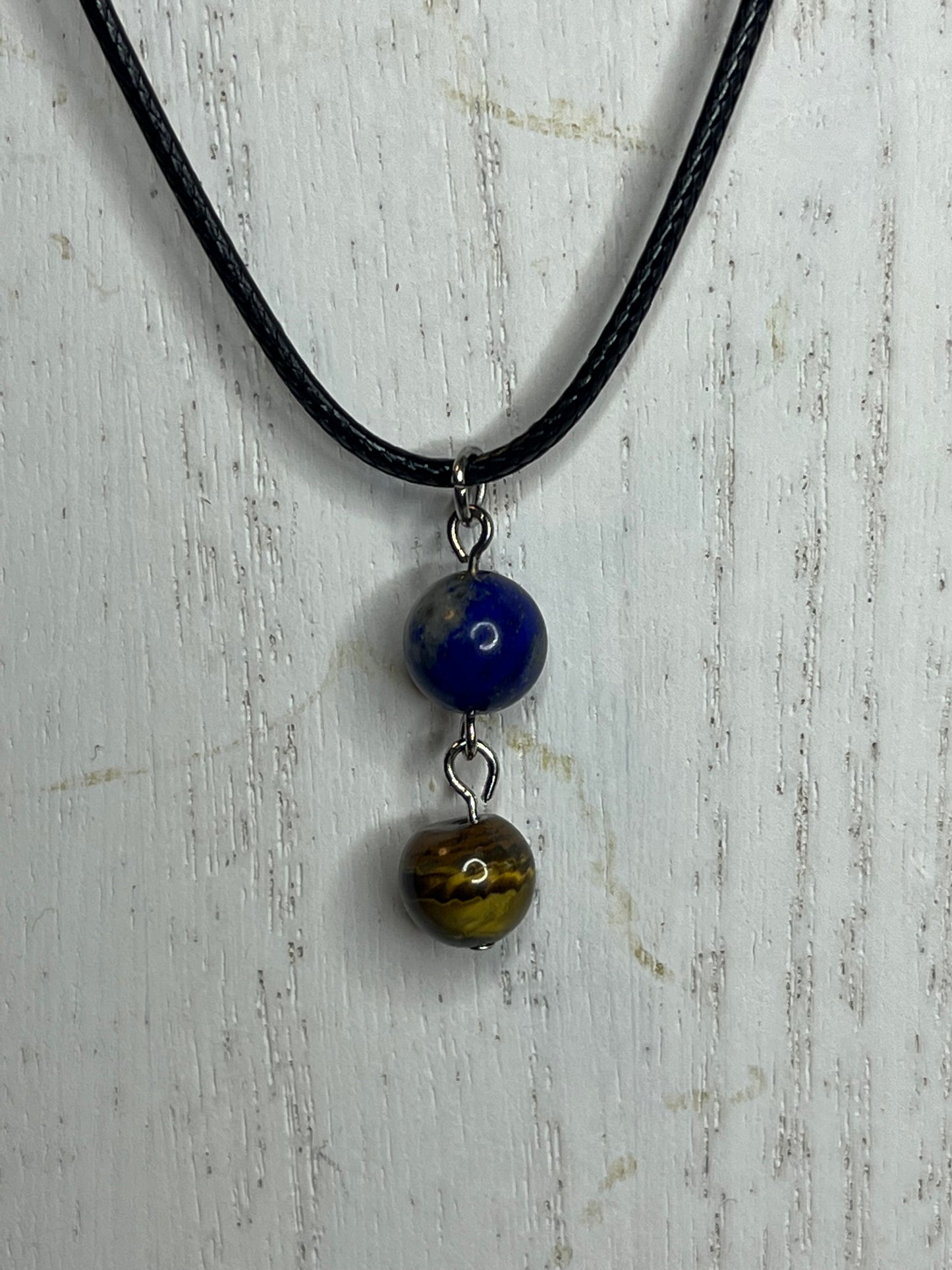 Lapis Lazuli and Tiger's Eye pendant