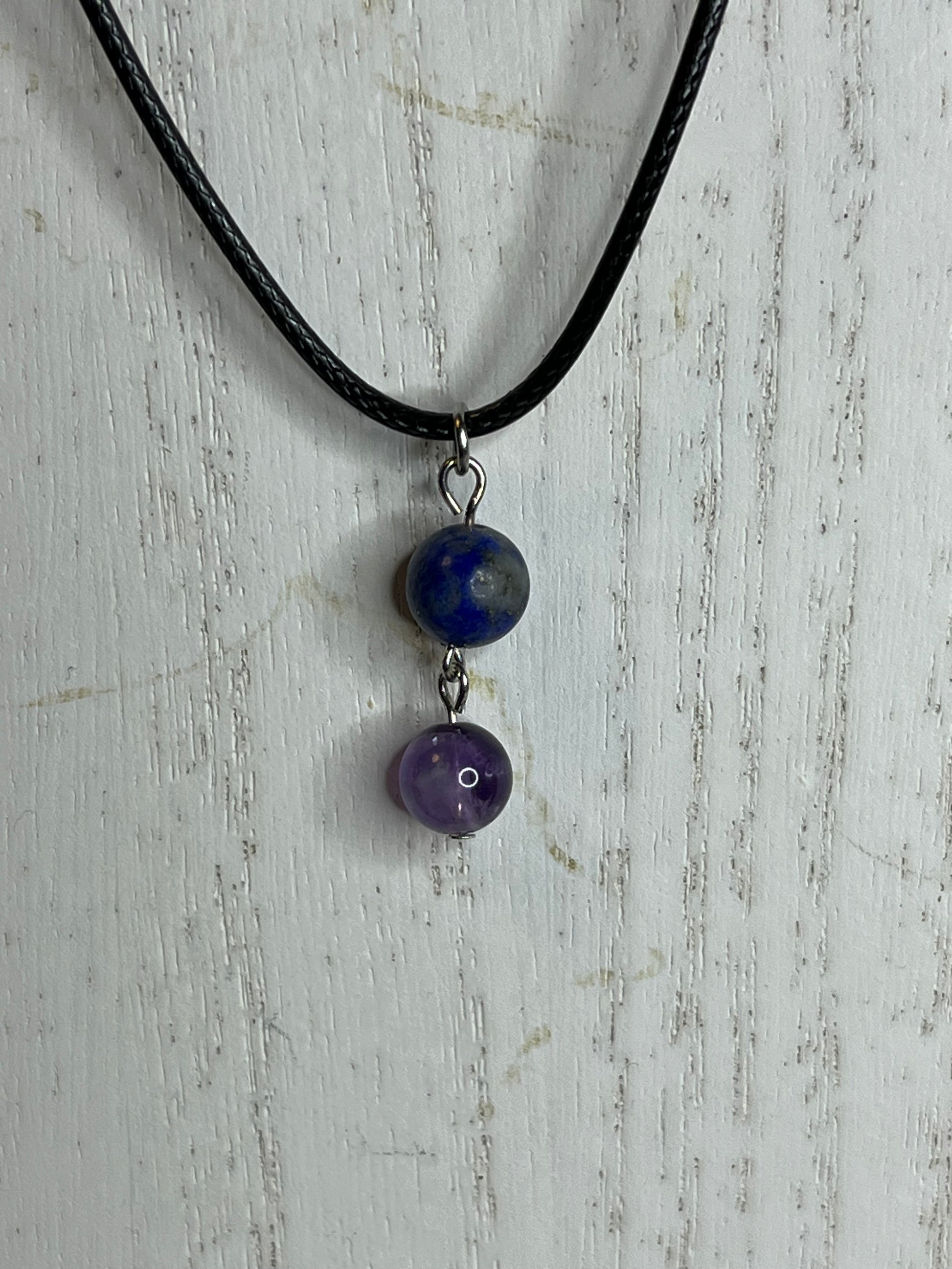 Lapis Lazuli and Amethyst pendant