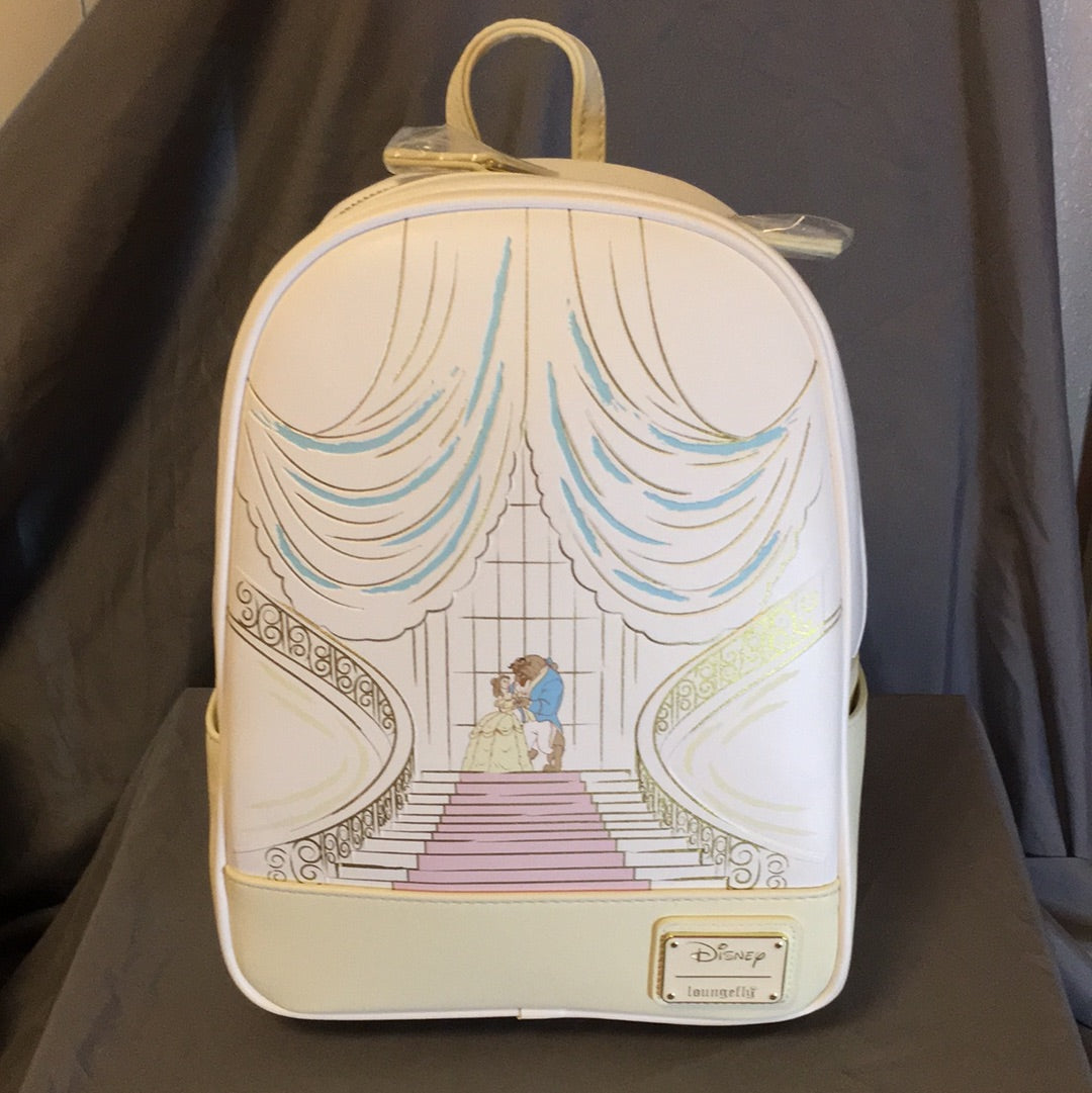 beauty and the beast mini backpack Loungefly Hello kitty Backpack American Let the tale as Color:Flake Flake Rayburn Red work-bags