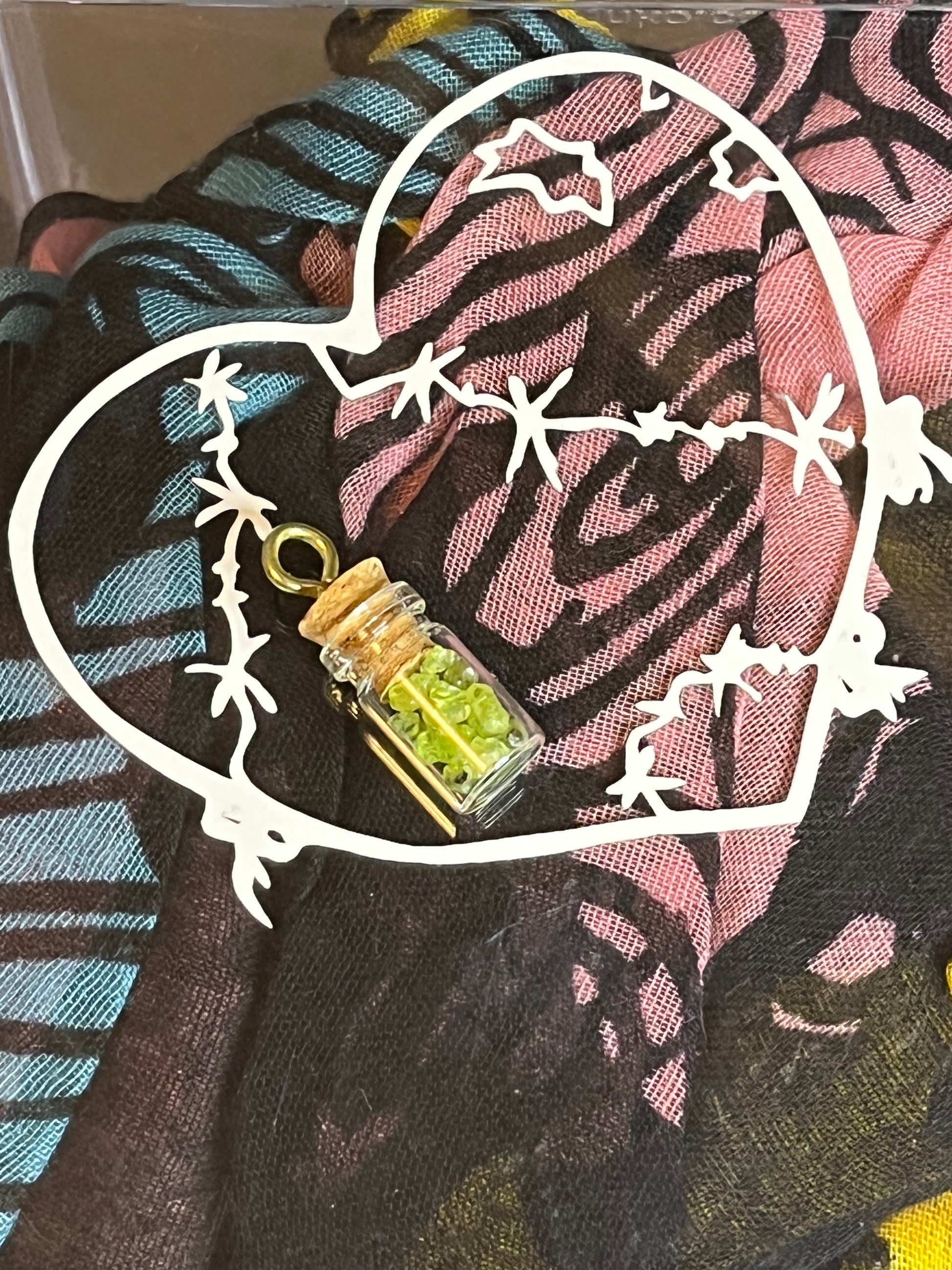 0.5mL Peridot Wish Bottle Pendant/Charm